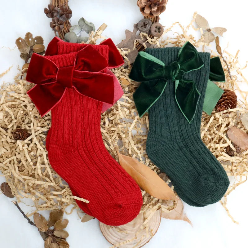 Baby and Toddler Girls Festive Christmas Socks