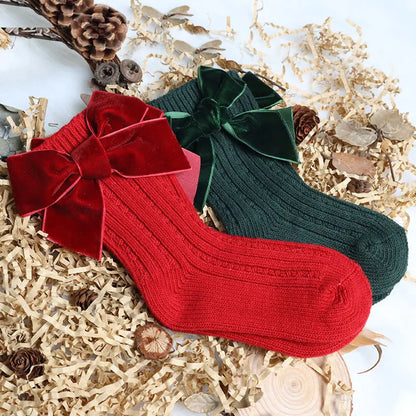 Baby and Toddler Girls Festive Christmas Socks