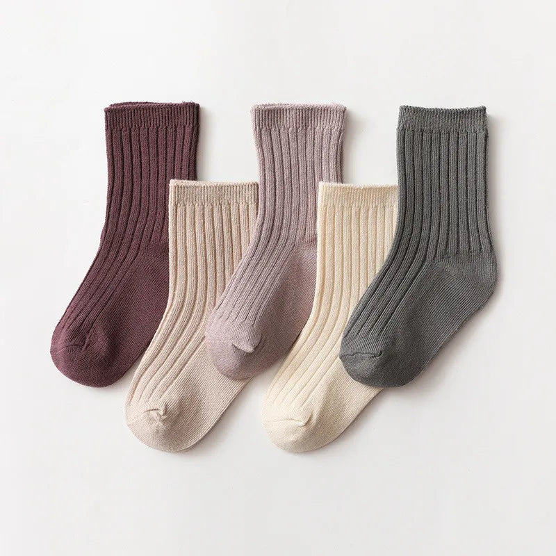 Baby and Toddler's Ribbed Crew Socks