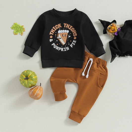 Baby and Toddler Boys Fall Pumpkin Pie Outfit