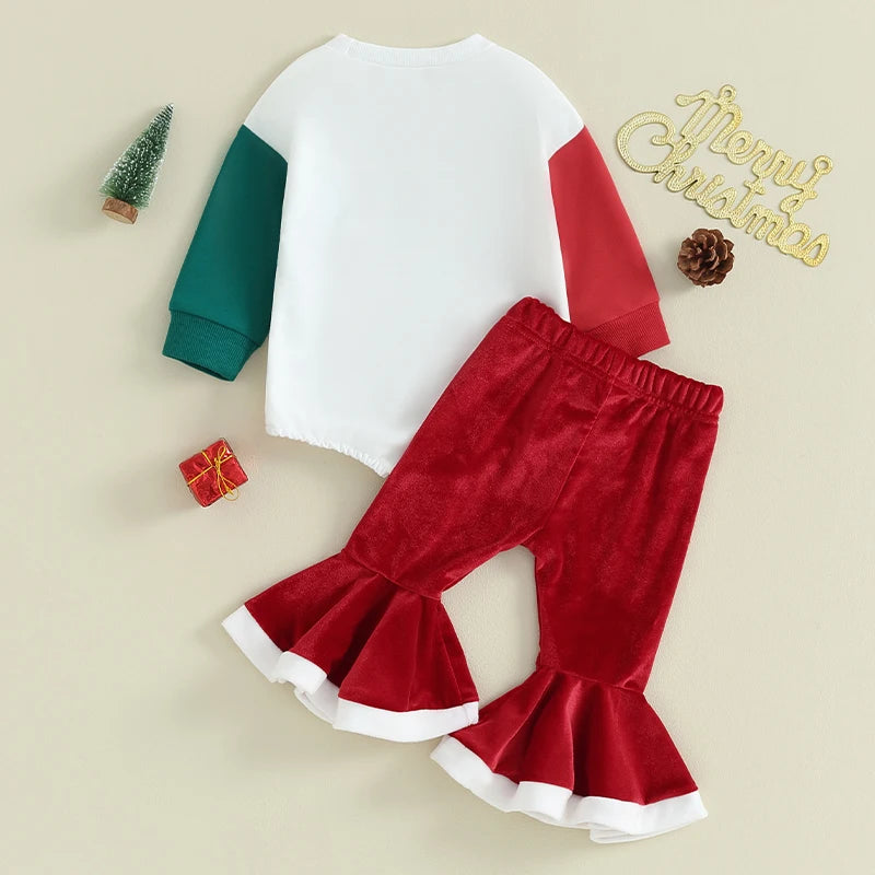 Baby and Toddler Girls Christmas Santa Baby Bodysuit Outfit