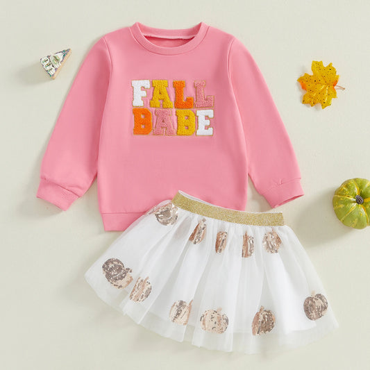 Baby and Toddler Girls Fall Babe Outfit