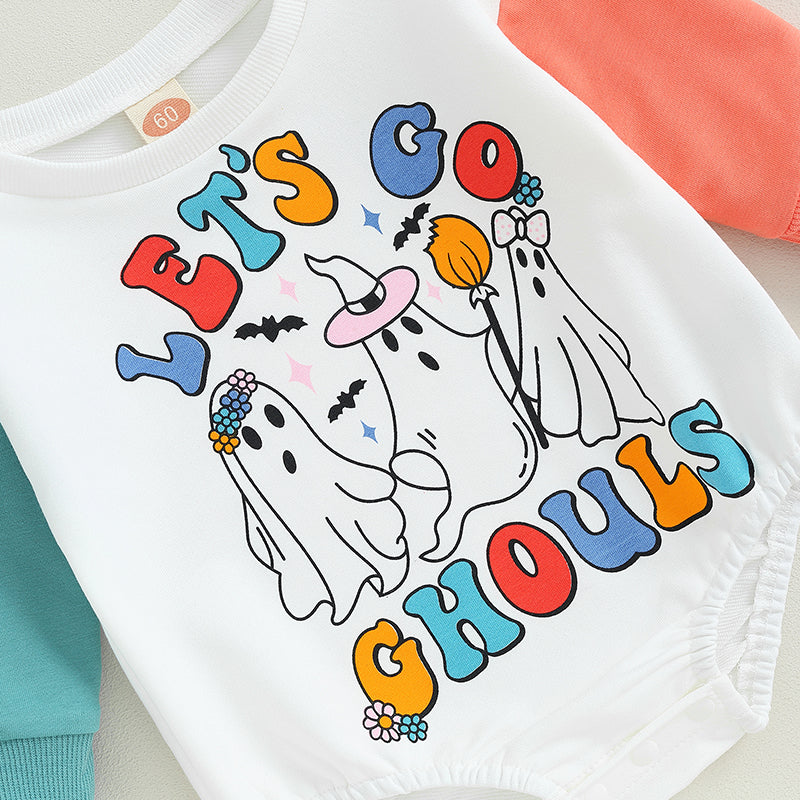 Baby and Toddler Girls Halloween Let's Go Ghouls Bodysuit