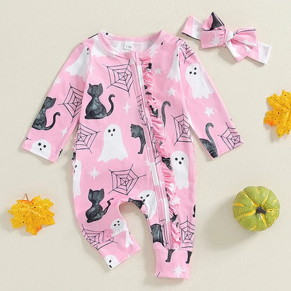 Baby and Toddler Girls Festive Halloween Outfit