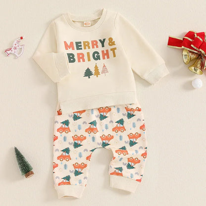 Baby and Toddler's Christmas Merry and Bright Outfit