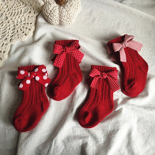 Baby and Toddler Girls Festive Christmas Socks