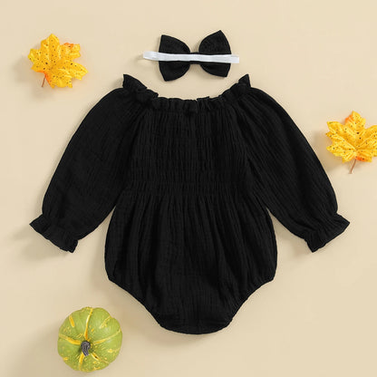 Baby and Toddler Girls Halloween Boo Bodysuit Outfit