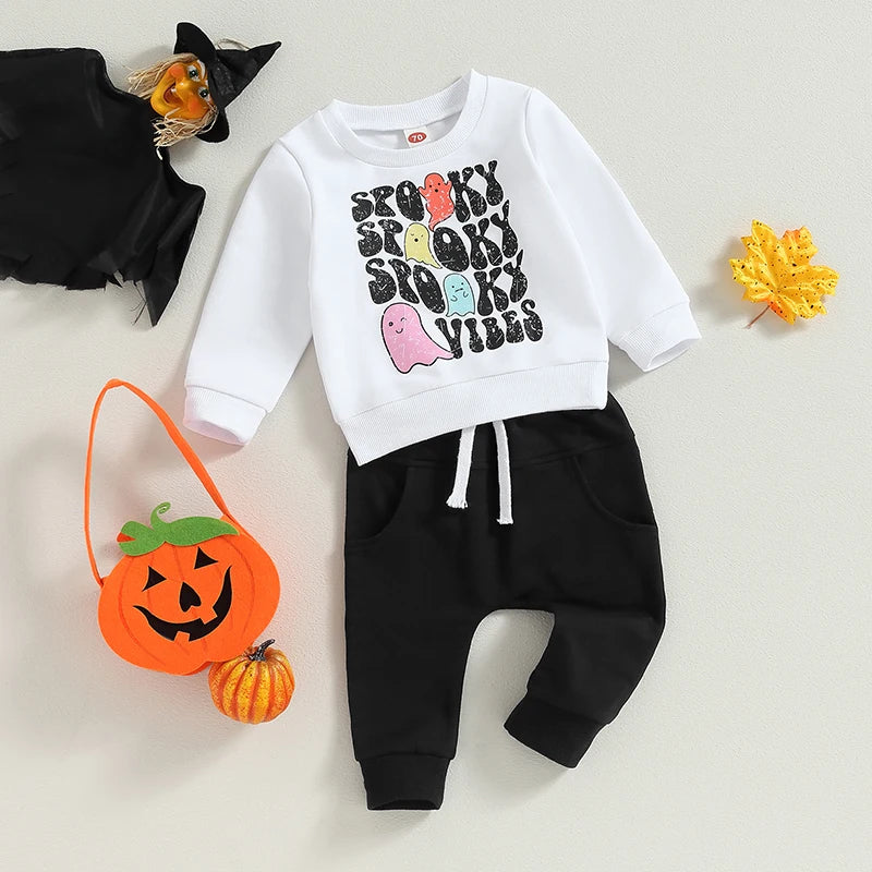 Baby and Toddler Boys Halloween Spooky Vibes Outfit