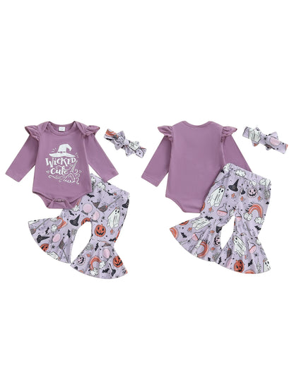 Baby and Toddler Girls Halloween Bodysuit Outfit