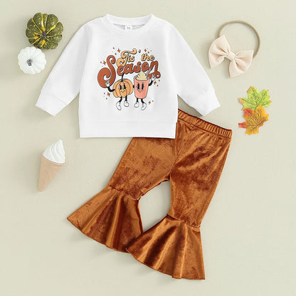 Baby and Toddler Girls Fall Tis' the Season Outfit