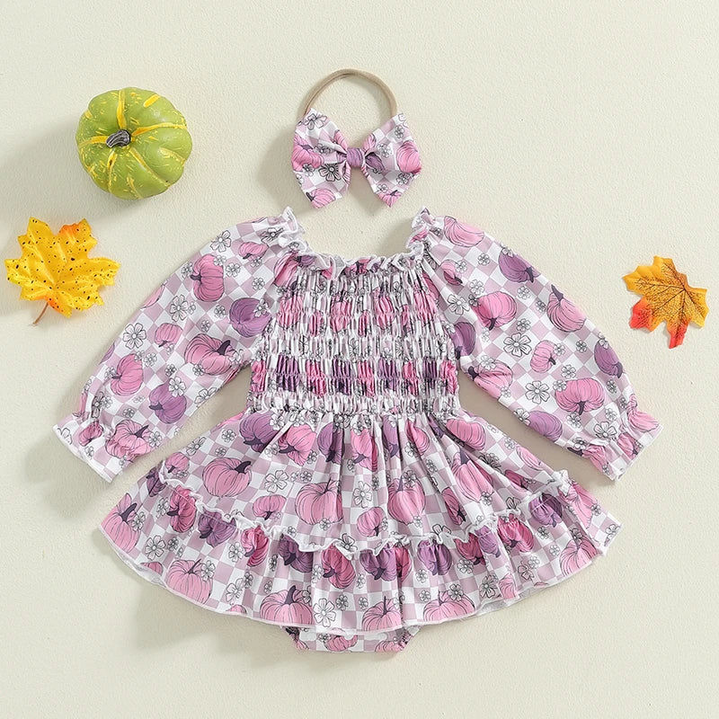 Baby and Toddler Girls Purple Halloween Outfit