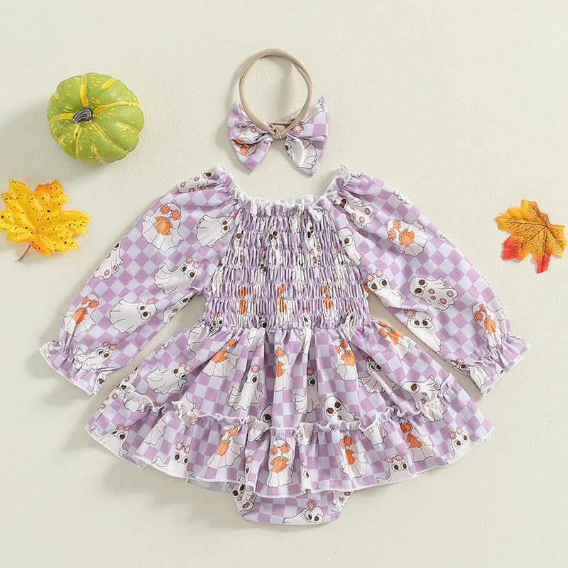 Baby and Toddler Girls Purple Halloween Outfit