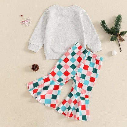 Baby and Toddler Girls Merry Christmas Outfit