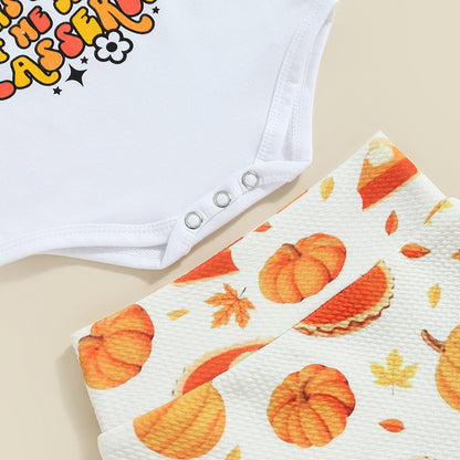 Baby and Toddler Girls Thanksgiving Bodysuit Outfit