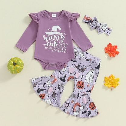 Baby and Toddler Girls Halloween Bodysuit Outfit