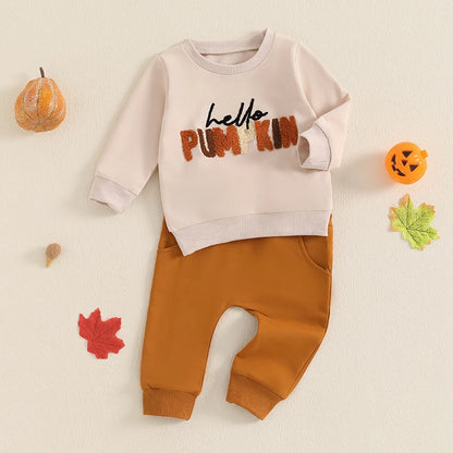 Baby and Toddler Boys Fall Hello Pumpkin Outfit