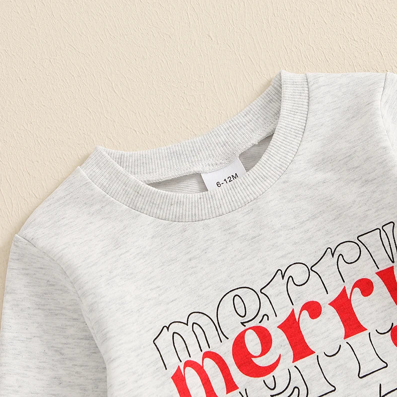 Baby and Toddler Girls Merry Christmas Outfit