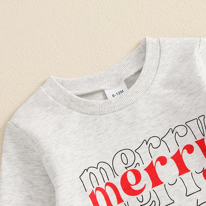 Baby and Toddler Girls Merry Christmas Outfit