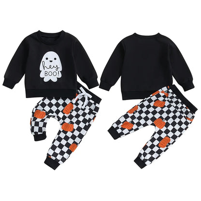 Baby and Toddler Boys Halloween Hey Boo Outfit