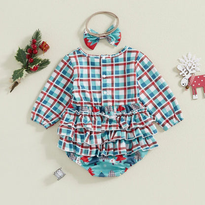 Baby and Toddler Girls Festive Christmas Bodysuit Outfit