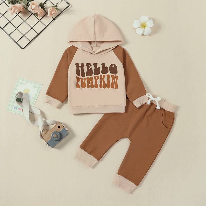 Baby and Toddler Boys Fall Hello Pumpkin Outfit