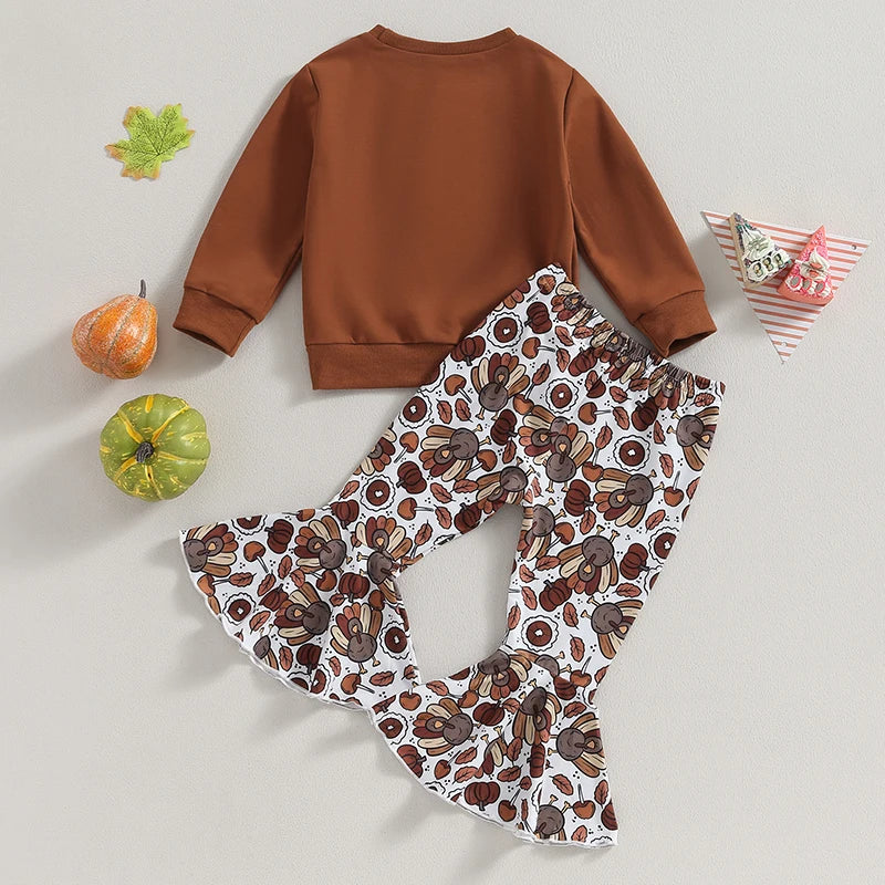 Baby and Toddler Girls Thanksgiving Little Turkey Outfit