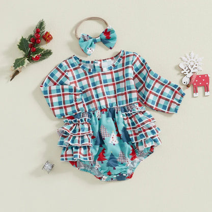 Baby and Toddler Girls Festive Christmas Bodysuit Outfit