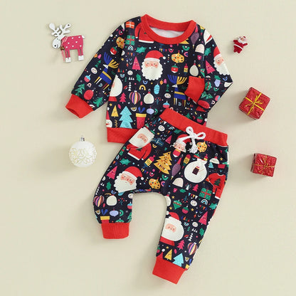 Baby and Toddler Boys Colorful Festive Christmas Outfit