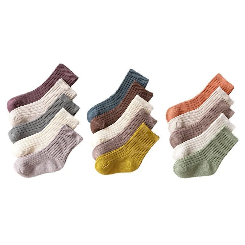 Baby and Toddler's Ribbed Crew Socks