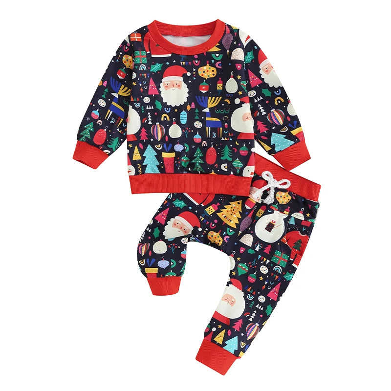 Baby and Toddler Boys Colorful Festive Christmas Outfit