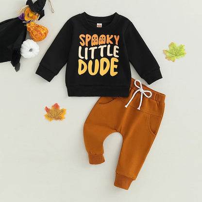 Baby and Toddler Boys Halloween Spooky Little Dude Outfit