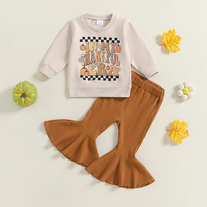 Baby and Toddler Girls Thanksgiving Thankful Era Outfit