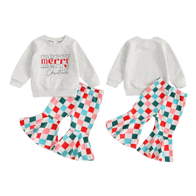 Baby and Toddler Girls Merry Christmas Outfit