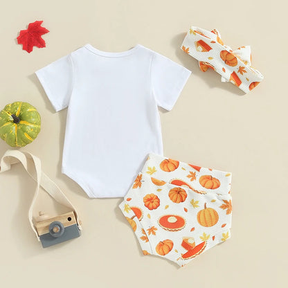 Baby and Toddler Girls Thanksgiving Bodysuit Outfit