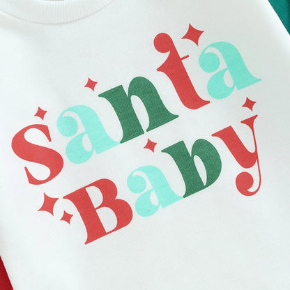 Baby and Toddler Girls Christmas Santa Baby Bodysuit Outfit