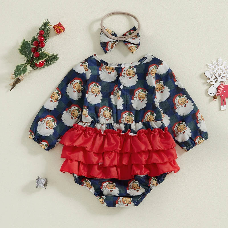 Baby and Toddler Girls Festive Christmas Bodysuit Outfit