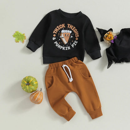 Baby and Toddler Boys Fall Pumpkin Pie Outfit