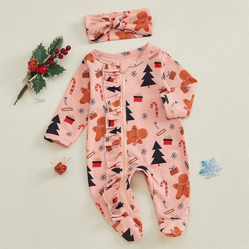 Baby and Toddler's Festive Christmas Romper Outfit