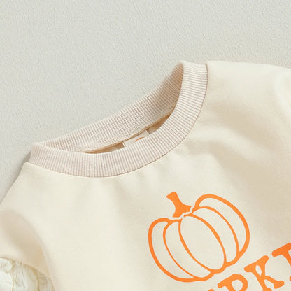 Baby and Toddler Girls Fall Pumpkin Season Outfit