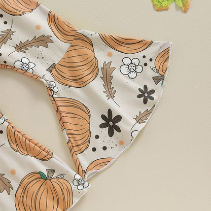 Baby and Toddler Girls Fall Mama's Pumpkin Bodysuit Outfit