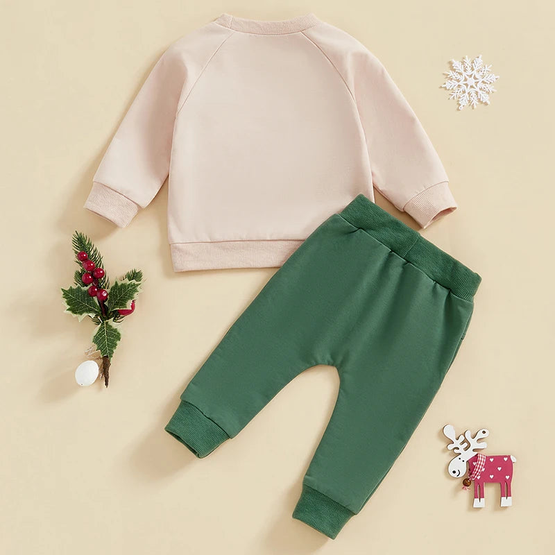 Baby and Toddler Boys Christmas Milk and Cookie Outfit