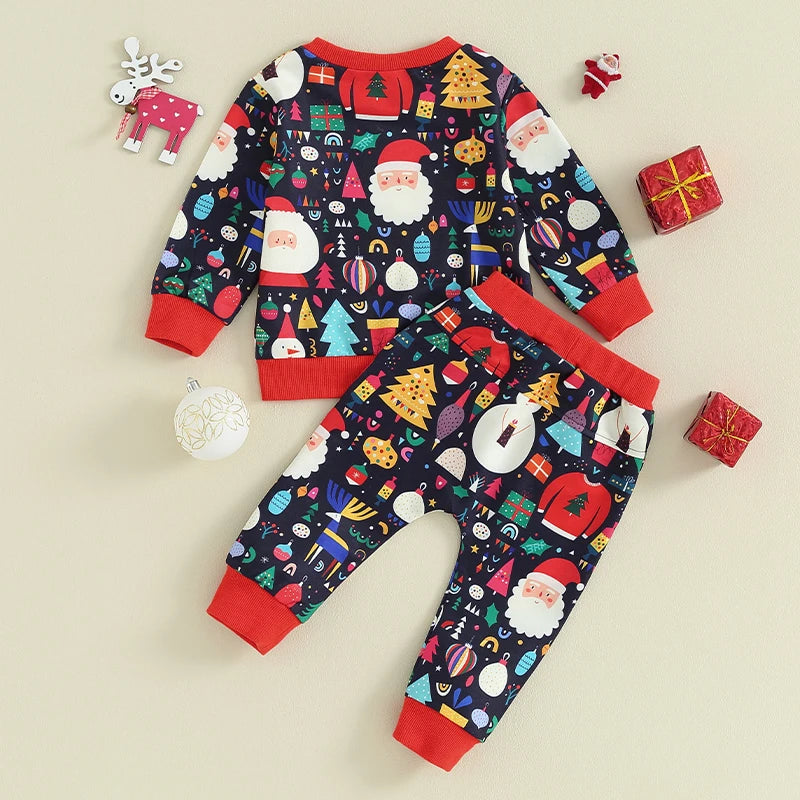 Baby and Toddler Boys Colorful Festive Christmas Outfit