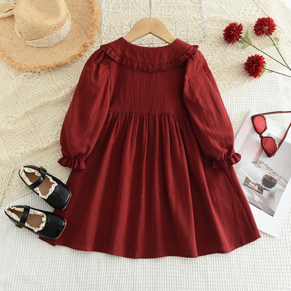 Toddler and Children's Fall and Winter Red Dress