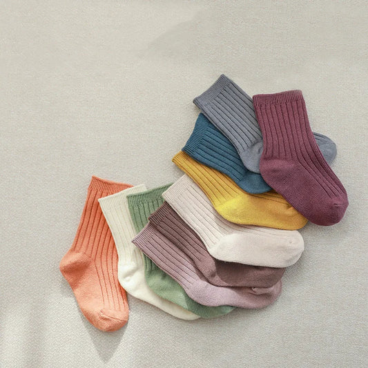 Baby and Toddler's Ribbed Crew Socks