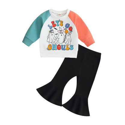 Baby and Toddler Girls Halloween Let's Go Ghouls Outfit