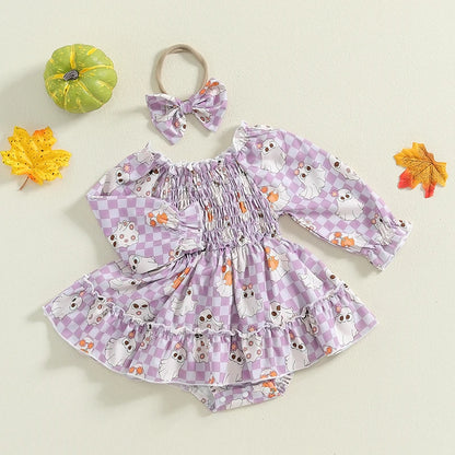 Baby and Toddler Girls Purple Halloween Outfit