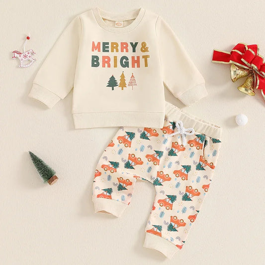 Baby and Toddler's Christmas Merry and Bright Outfit