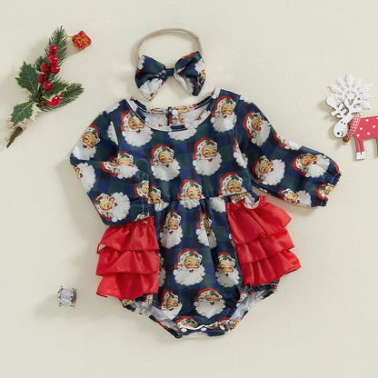 Baby and Toddler Girls Festive Christmas Bodysuit Outfit