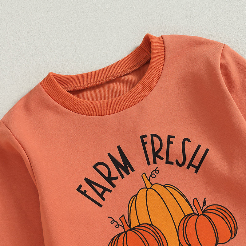 Baby and Toddler Girls Fall Farm Fresh Pumpkins Outfit